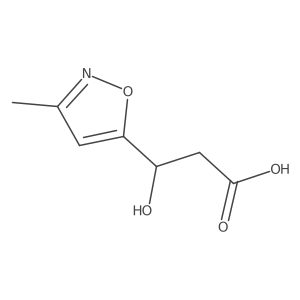 (3R)-3-hydroxy-3-(3-methyl-1,2-oxazol-5-yl)propanoic acid结构式