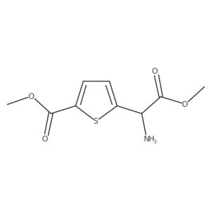 Methyl 5-(1-amino-2-methoxy-2-oxoethyl)thiophene-2-carboxylate Structure