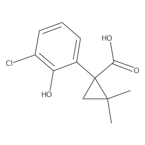1-(3-Chloro-2-hydroxyphenyl)-2,2-dimethylcyclopropane-1-carboxylic acid Structure