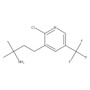4-[2-Chloro-5-(trifluoromethyl)pyridin-3-yl]-2-methylbutan-2-amine结构式