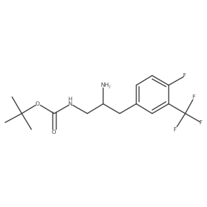tert-butyl N-{2-amino-3-[4-fluoro-3-(trifluoromethyl)phenyl]propyl}carbamate Structure