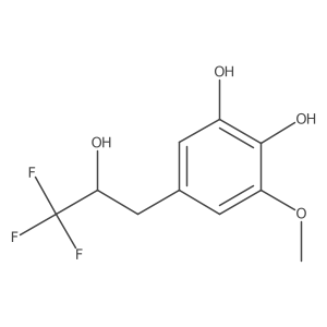 3-Methoxy-5-(3,3,3-trifluoro-2-hydroxypropyl)benzene-1,2-diol Structure