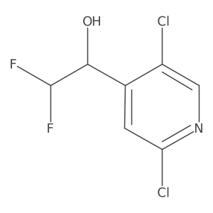 1-(2,5-Dichloropyridin-4-yl)-2,2-difluoroethan-1-ol结构式