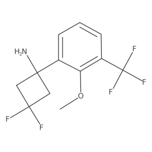 3,3-Difluoro-1-[2-methoxy-3-(trifluoromethyl)phenyl]cyclobutan-1-amine Structure