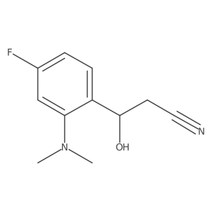 3-[2-(Dimethylamino)-4-fluorophenyl]-3-hydroxypropanenitrile结构式