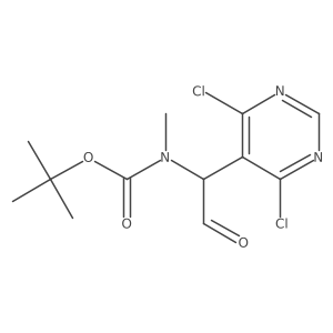 tert-butyl N-[1-(4,6-dichloropyrimidin-5-yl)-2-oxoethyl]-N-methylcarbamate结构式
