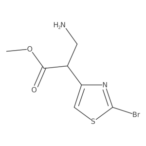 Methyl 3-amino-2-(2-bromo-1,3-thiazol-4-yl)propanoate结构式