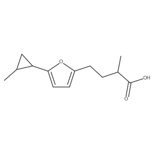 2-Methyl-4-[5-(2-methylcyclopropyl)furan-2-yl]butanoic acid结构式