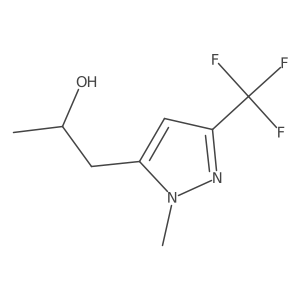 1-[1-methyl-3-(trifluoromethyl)-1H-pyrazol-5-yl]propan-2-ol结构式