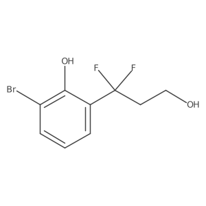 2-Bromo-6-(1,1-difluoro-3-hydroxypropyl)phenol Structure