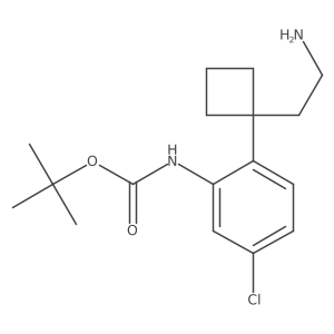 tert-butyl N-{2-[1-(2-aminoethyl)cyclobutyl]-5-chlorophenyl}carbamate结构式