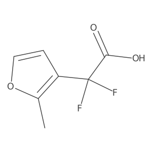 2,2-Difluoro-2-(2-methylfuran-3-yl)acetic acid Structure