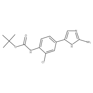 tert-butyl N-[4-(2-amino-1H-imidazol-5-yl)-2-chlorophenyl]carbamate Structure