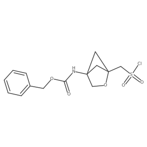 benzyl N-{1-[(chlorosulfonyl)methyl]-2-oxabicyclo[2.1.1]hexan-4-yl}carbamate结构式