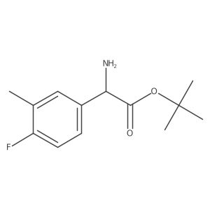 Tert-butyl 2-amino-2-(4-fluoro-3-methylphenyl)acetate结构式