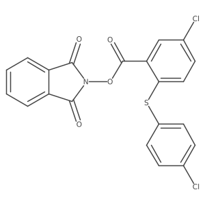 1,3-dioxo-2,3-dihydro-1H-isoindol-2-yl 5-chloro-2-[(4-chlorophenyl)sulfanyl]benzoate结构式