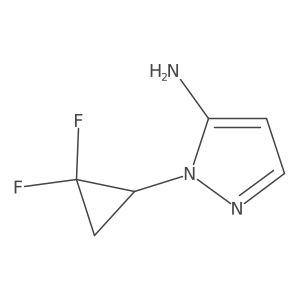 1-(2,2-difluorocyclopropyl)-1H-pyrazol-5-amine结构式