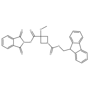 3-(1,3-dioxo-2,3-dihydro-1H-isoindol-2-yl) 1-(9H-fluoren-9-yl)methyl 3-methoxyazetidine-1,3-dicarboxylate结构式