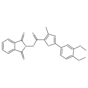 1,3-dioxo-2,3-dihydro-1H-isoindol-2-yl 2-(3,4-dimethoxyphenyl)-4-methyl-1,3-thiazole-5-carboxylate结构式