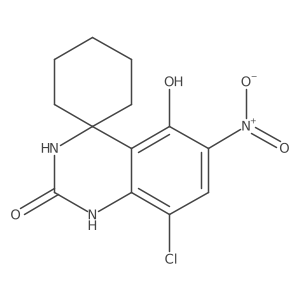 8'-Chloro-5'-hydroxy-6'-nitro-1'H-spiro[cyclohexane-1,4'-quinazolin]-2'(3'H)-one Structure