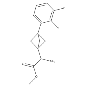 Methyl 2-amino-2-[3-(2,3-difluorophenyl)-1-bicyclo[1.1.1]pentanyl]acetate Structure