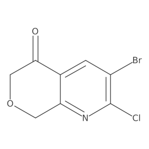 3-Bromo-2-chloro-6H-pyrano[3,4-b]pyridin-5(8H)-one结构式