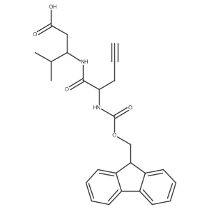 (3R)-3-[2-({[(9H-fluoren-9-yl)methoxy]carbonyl}amino)pent-4-ynamido]-4-methylpentanoic acid结构式