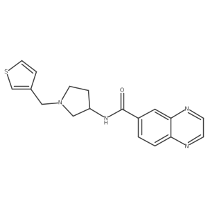 N-(1-(thiophen-3-ylmethyl)pyrrolidin-3-yl)quinoxaline-6-carboxamide Structure
