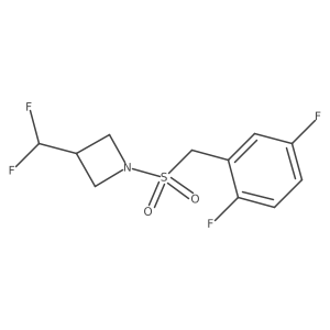 1-((2,5-Difluorobenzyl)sulfonyl)-3-(difluoromethyl)azetidine Structure