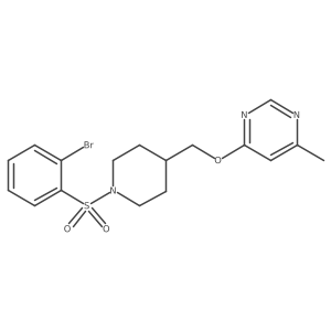 4-{[1-(2-Bromobenzenesulfonyl)piperidin-4-yl]methoxy}-6-methylpyrimidine Structure