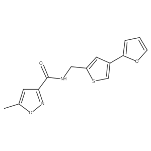 N-{[4-(furan-2-yl)thiophen-2-yl]methyl}-5-methyl-1,2-oxazole-3-carboxamide Structure