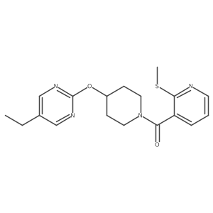 5-Ethyl-2-({1-[2-(methylsulfanyl)pyridine-3-carbonyl]piperidin-4-yl}oxy)pyrimidine结构式