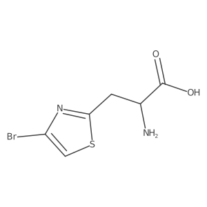(S)-2-Amino-3-(4-bromo-2-thiazolyl)propanoic Acid结构式