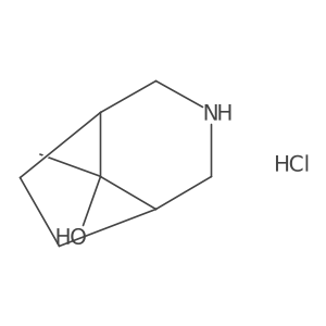 Syn-8-methyl-3-azabicyclo[3.2.1]octan-8-ol;hydrochloride结构式