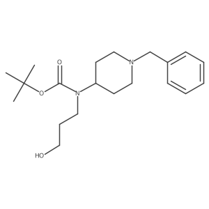 tert-butyl N-(1-benzylpiperidin-4-yl)-N-(3-hydroxypropyl)carbamate Structure