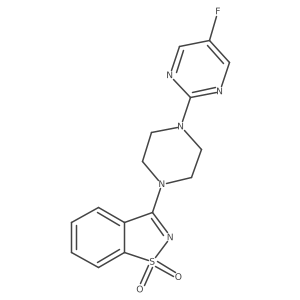 3-[4-(5-Fluoropyrimidin-2-yl)piperazin-1-yl]-1lambda6,2-benzothiazole-1,1-dione结构式