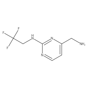 4-(aminomethyl)-N-(2,2,2-trifluoroethyl)pyrimidin-2-amine结构式