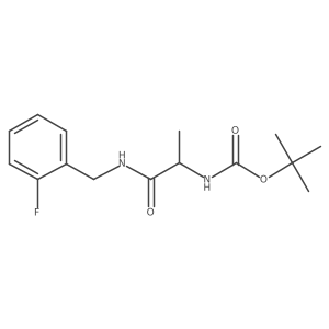 tert-Butyl (R)-(1-((2-fluorobenzyl)amino)-1-oxopropan-2-yl)carbamate结构式