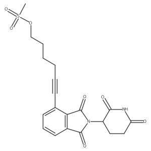 6-[2-(2,6-Dioxo-3-piperidyl)-1,3-dioxo-isoindolin-4-yl]hex-5-ynyl methanesulfonate结构式