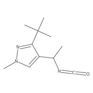 3-tert-butyl-4-(1-isocyanatoethyl)-1-methyl-1H-pyrazole Structure