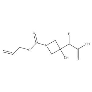 2-Fluoro-2-{3-hydroxy-1-[(prop-2-en-1-yloxy)carbonyl]azetidin-3-yl}acetic acid结构式
