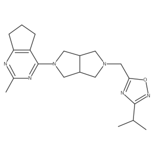 5-[(5-{2-methyl-5H,6H,7H-cyclopenta[d]pyrimidin-4-yl}-octahydropyrrolo[3,4-c]pyrrol-2-yl)methyl]-3-(propan-2-yl)-1,2,4-oxadiazole Structure