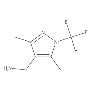 1-[3,5-dimethyl-1-(trifluoromethyl)-1H-pyrazol-4-yl]methanamine结构式