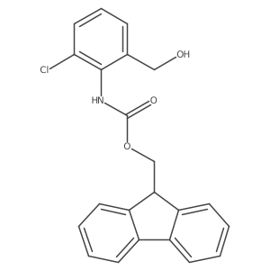 (9H-fluoren-9-yl)methyl N-[2-chloro-6-(hydroxymethyl)phenyl]carbamate结构式