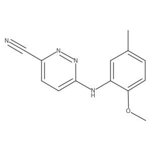 6-[(2-Methoxy-5-methylphenyl)amino]pyridazine-3-carbonitrile Structure