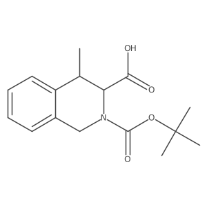 (3S,4S)-2-(tert-Butoxycarbonyl)-4-methyl-1,2,3,4-tetrahydroisoquinoline-3-carboxylic acid结构式