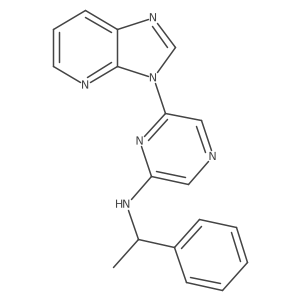 6-(3H-Imidazo[4,5-b]pyridin-3-yl)-N-[(1S)-1-phenylethyl]-2-pyrazinamine Structure
