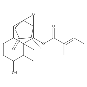 2-Butenoic acid, 2-methyl-, decahydro-6-hydroxy-3,4a,5-trimethyl-2-oxo-3a,9a-epoxynaphtho[2,3-b]furan-4-yl ester, [3R-[3I+/-,3aI+/-,4I(2)(Z),4aI(2),5I(2),6I(2),8aI(2),9aI+/-]]- Structure