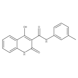 4-hydroxy-N-(3-methylphenyl)-2-oxo-1,2-dihydroquinoline-3-carboxamide结构式