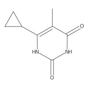 6-Cyclopropyl-5-methyl-1,2,3,4-tetrahydropyrimidine-2,4-dione结构式